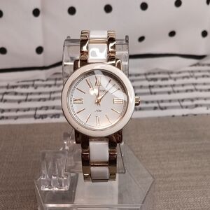 Armitron Now Women's Gold and White Watch 7.5" Long